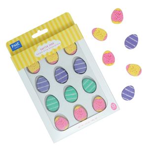 All: Edible Sugar Decorations Easter Eggs Pack of 12