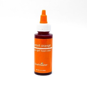 Chefmaster gel paste food colouring Sunset Orange 2.3oz 65gram