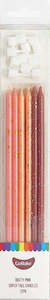 Gobake: Super Tall Ombre Dusty Pink long candles 18cm (12PK)
