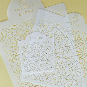 Scrolls Lacey Stencils: 3 piece stencil set Henna
