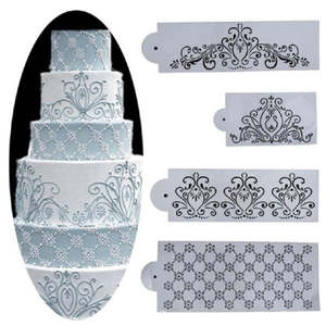 FILIGREE FLORAL STENCIL SET of 4