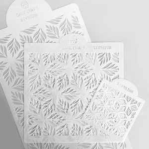 Scrolls Lacey Stencils: 3 piece stencil set Frost (foliage snowflake)