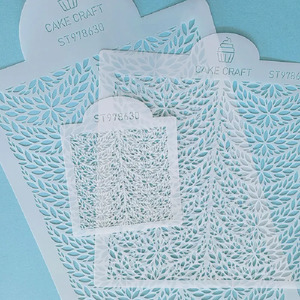 3 piece stencil set Floral pendant