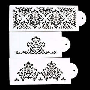 Scrolls Lacey Stencils: Damask 3 piece stencil set