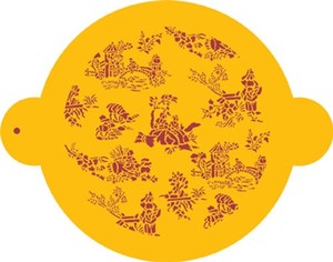 Scrolls Lacey Stencils: Small French toile cake top stencil