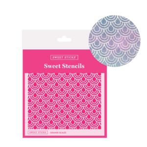Geometric Patterned Stencils: Grande Scales Stencil by Sweet Sticks