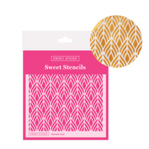 Geometric Patterned Stencils: Grande Leaf Stencil by Sweet Sticks