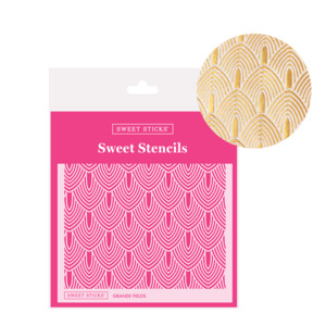 Geometric Patterned Stencils: Grande Fields Stencil by Sweet Sticks