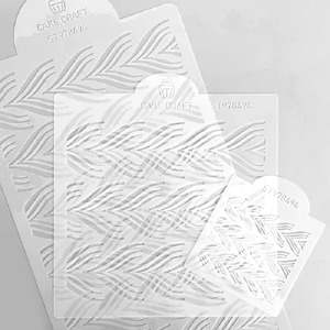 Geometric Patterned Stencils: 3 piece stencil set Reed
