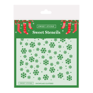 Christmas Snowflakes Scattered Stencil by Sweet Sticks