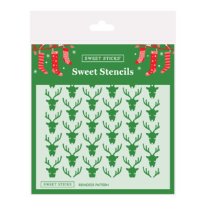 Geometric Patterned Stencils: Christmas Reindeer Pattern Stencil by Sweet Sticks