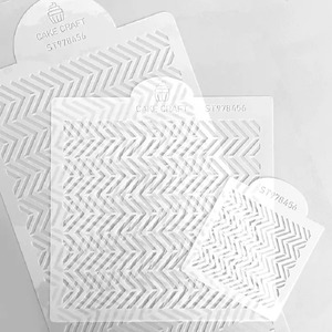 Geometric Patterned Stencils: 3 piece stencil set Zig Zag