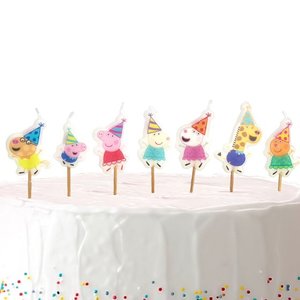 Peppa Pig party set of 7 pick candles