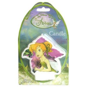 Licensed Character Candles: Disney Fairies Tinkerbell flat candle style no 2
