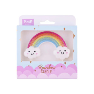 Rainbow cake topper candle