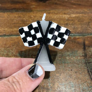 Childrens Candles: Checkered Flags candle