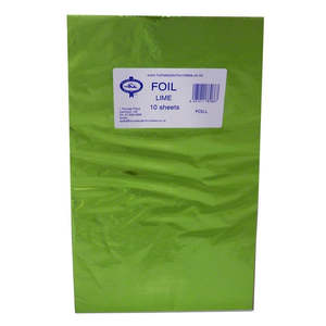 Foil sheets wrapping for chocolates LIME GREEN