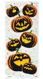 Jack O Lantern Pumpkin Grin cello bags (20)