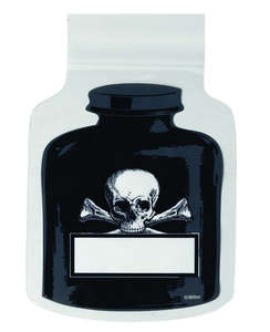 Halloween Poison Skull and Crossbones treat bags pack 15