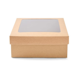 Grazing Box medium square clear window pack of 2 boxes 20cm x 20cm x 8cm