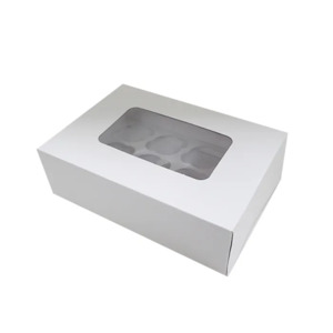 Mini cupcake box White Holds 12 Minis
