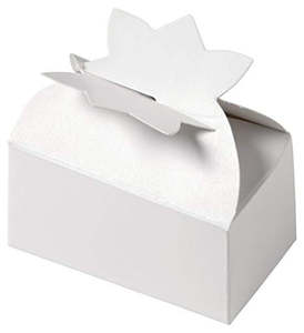 Valentines Packaging: Small white boxes for truffles holds 2