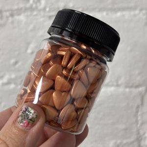 Valetines Sprinkles: Hearts sprinkles 10mm Rose Gold Copper - Kiwicakes sprinkles jar