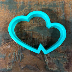 Valentines Icing Cutters: Double entwined hearts Quality plastic cookie cutter by Wilton
