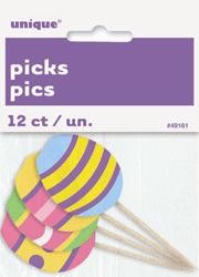Easter egg cupcake picks pack of 8