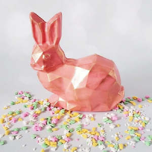 Easter Themed Toppers: Geo Rabbit 3d chocolate mould