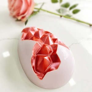 Easter Themed Toppers: Geode Easter Egg 3d chocolate mould