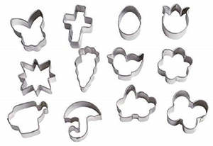 Easter Icing Cutters: Mini cookie cutter set 12 Easter