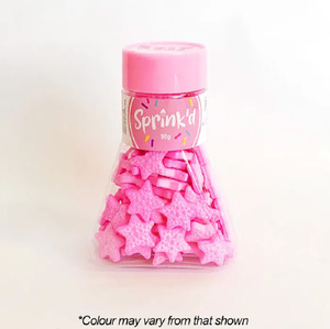 Pink Sprinkles: SPECIAL BB 10/25 Starfish Pink shaped sprinkles 90G by Sprinkd