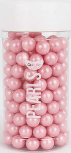 Pink Sprinkles: 7mm sugar pearls Pearl Pink 80g
