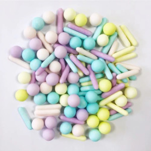 Pastel Sprinkles: 80g sprinkle medley by Arcoiris Pastel Pearl Balls and rods
