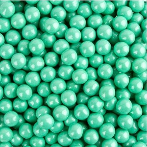 10mm Pearl Turquoise sixlets (cachous or sugar pearls) 100g