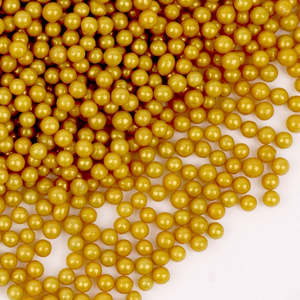 4mm sugar pearls Pearl Gold 80g