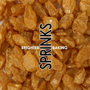 Gold Sprinkles: LARGE Rock Sugar rocks Gold 100g bag