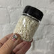White confetti sequins sprinkles Kiwicakes jar