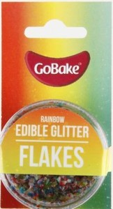 CLEARANCE 50% OFF GoBake Edible Glitter Flakes Rainbow
