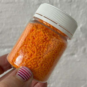 Orange Sprinkles: Orange Hail Jimmies sprinkles jar