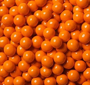 Orange Sprinkles: 10mm Orange sixlets (cachous or sugar pearls) 100g