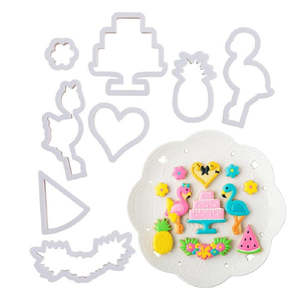 Big Cookie Cutter Sets: Tropical Flamingo cookie cutter set of 8