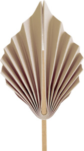 Paper palm leaf cake topper 2 per pack White Sand