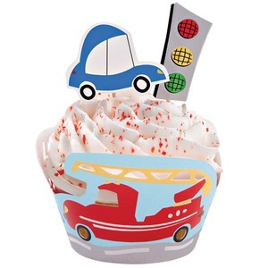 Fun Partyware: RRP $9.95 NOW $5 Cupcake wrappers and picks set WHEELS