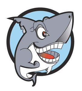 Edible icing image Shark