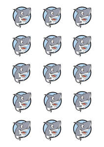 Design Sheet edible image Shark