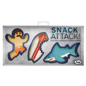 Sharks: Snack attack cookie cutter set Surfboard Surfer and Shark