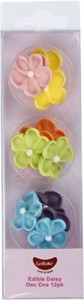 Flowers On Cakes: GoBake Daisy Rainbow multi colour sugar icing decorations