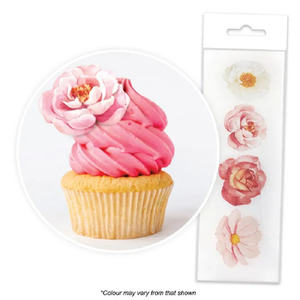 Flowers On Cakes: Wafer paper flowers pack of 16